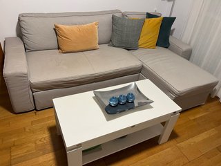 Sofá Cama Chaise Longue Gris