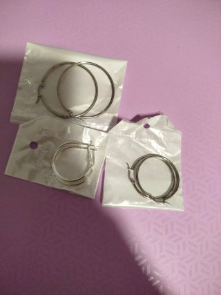 Set de 3 pares de pendientes de aro