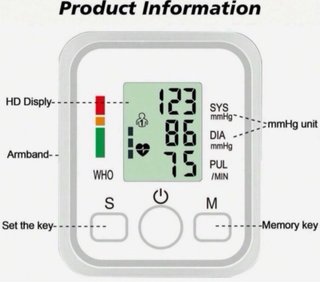 Tensiómetro Digital Portátil con Pantalla LED