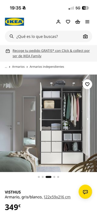 Armario modular blanco Ikea