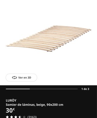 Cama Reversible Kura Ikea 90x200 cm