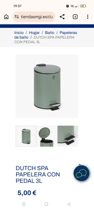 Papelera de baño DUTCH SPA 3L