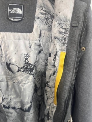 Abrigo The North Face Gris con Capucha