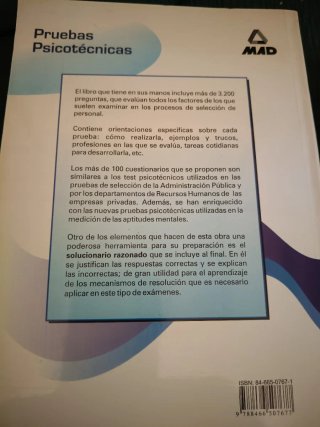 Libro Pruebas Psicotécnicas - Rocío Clavijo (MAD)