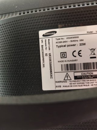 Televisor Samsung 22 Negro