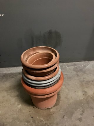 Lote de 5 Maceteros de Terracota