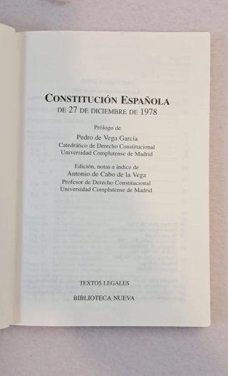 Constitución española de 27 de diciembre de 1978