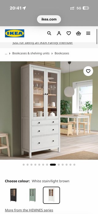 Vitrina IKEA cristal y cajones