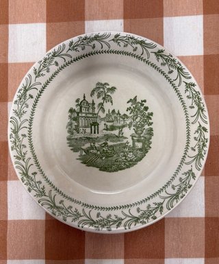 PICKMAN LA CARTUJA · 5 Platos Verdes de Época
