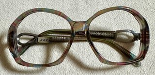Años 70 gafas Barbudo tutti-frutti, mujer. Nuevas.