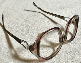 Años 70 gafas Barbudo tutti-frutti, mujer. Nuevas.