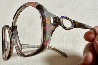 Años 70 gafas Barbudo tutti-frutti, mujer. Nuevas.