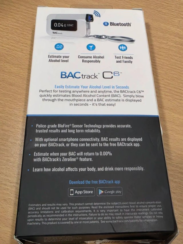 Alcoholímetro Llavero BACtrack C6