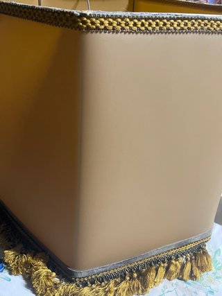 Pantalla lámpara vintage flecos