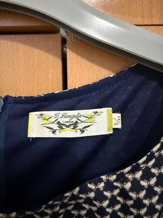 Vestido Estampado Azul y Blanco