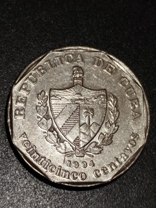 Moneda 25 Centavos Cuba Trinidad