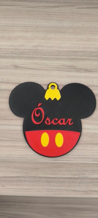Bola Navidad Mickey Minnie Personalizada.