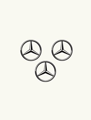 Pegatinas Logo Mercedes