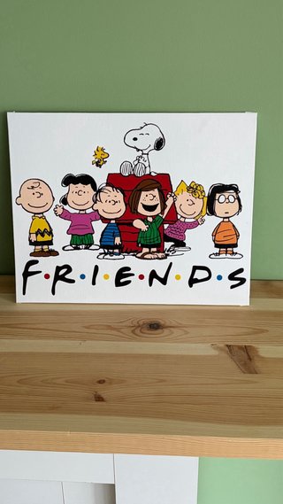 Lienzo Friends con personajes Peanuts