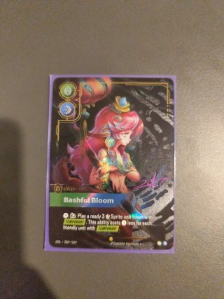 Bashful Bloom firmada - Riftbound Unleashed