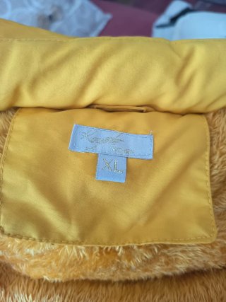 Plumas amarillo con capucha