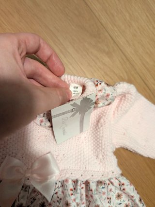 Vestido bebé niña floral rosa