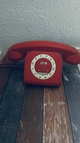 Teléfono fijo SPC vintage rojo