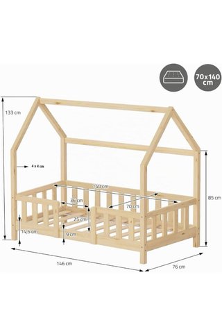 Cama infantil 70x140 cm + colchón