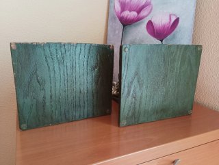Pareja de ménsulas vintage madera