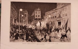 Grabado Original Incendio Manto Amargura