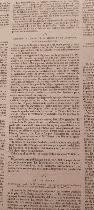Grabado Original Incendio Manto Amargura