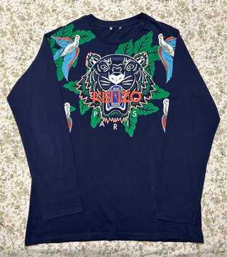 Camiseta Kenzo manga larga tigre y pájaros