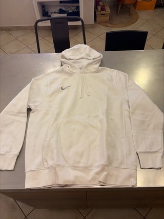 Felpa Nike bianca con cappuccio