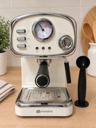 Cafetera Expresso Vintage Mandine Crema