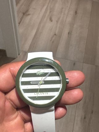Reloj Lacoste Rayas Verde Blanco