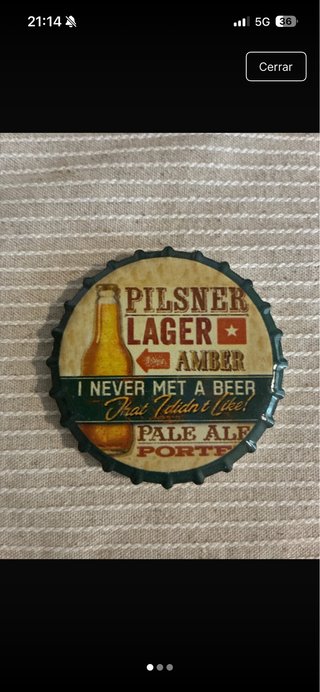 Imán de tapa de cerveza Pilsner