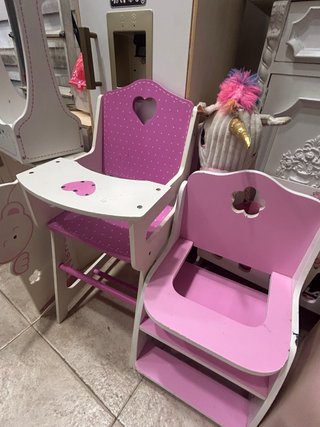 Set de 2 Sillas de Madera para Muñecas