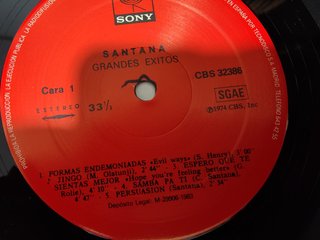 Santana Grandes Éxitos LP España 1983