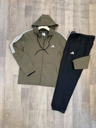 Chándal Adidas Verde Caqui y Negro