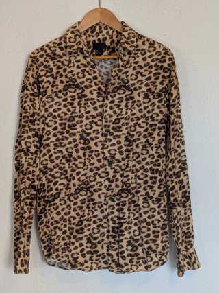 Camisa Manga Larga Estampado Animal Talla M H&M