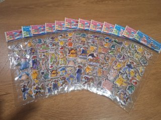 Pack 12 Hojas Pegatinas Pokémon 3D con Relieve