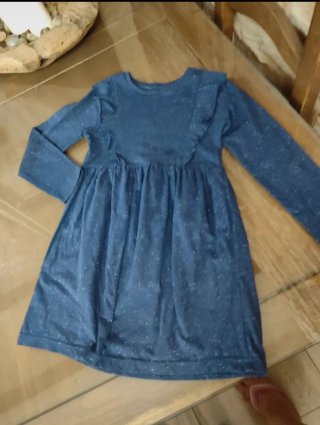 Vestido Azul Marino para Niña 7-8 Años