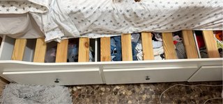 Estructura Cama 90 con Cajones Blanca