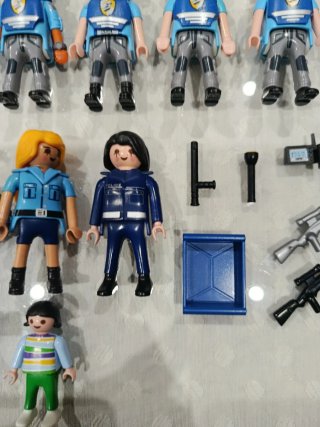Playmobil Policía Coche y Helicóptero