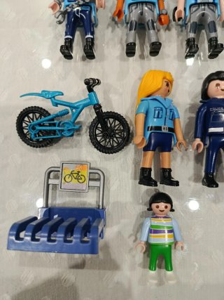 Playmobil Policía Coche y Helicóptero