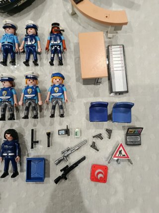 Playmobil Policía Coche y Helicóptero