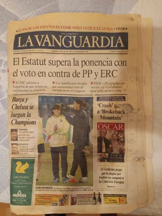 Periódico La Vanguardia 7 Marzo 2006 Messi