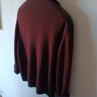 Cazadora de cuero y punto talla 54