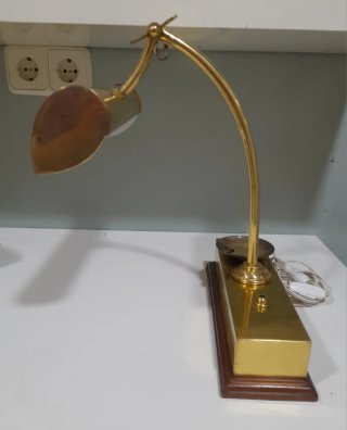 Lámpara Escritorio Vintage Banquero Dorada