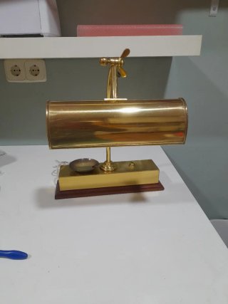 Lámpara Escritorio Vintage Banquero Dorada
